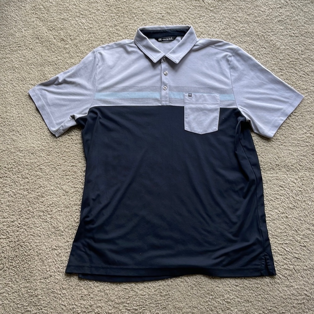 Travis Matthew XL Black and Grey Polo